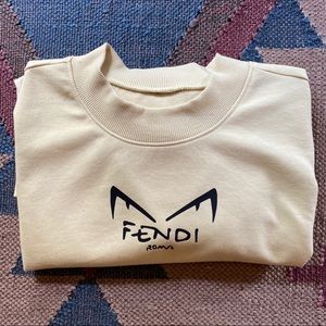 Fendi Mock Neck Oversized Pullover